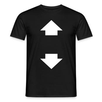 arrow up and down - Männer T-Shirt - Schwarz - Vorne - AI Model Male 178 light (178cm)