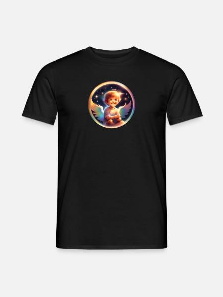 Little Rainbow Angel - Men's T-Shirt - black