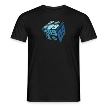 Der Cube d'Ariège. - Männer T-Shirt - Schwarz - Vorne - AI Model Male 178 light (178cm)