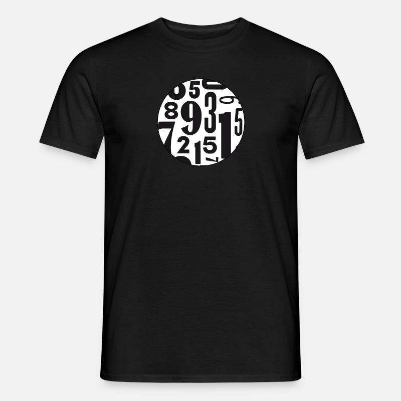 Pattern Design: Letterpress Numbers Zahlen - Männer T-Shirt - undefined