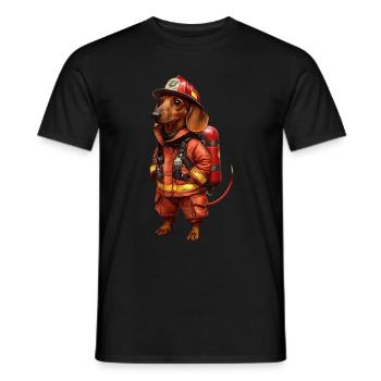 Dackel - Männer T-Shirt - Schwarz - Vorne - AI Model Male 178 light (178cm)