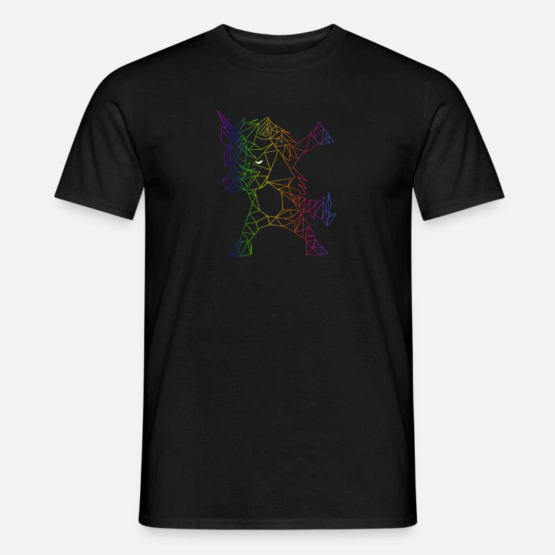 Dabbing Unicorn - dabbendes Einhorn lustig - Männer T-Shirt - Schwarz