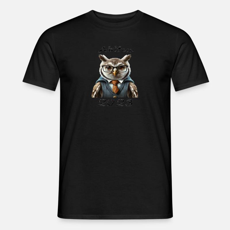 Abitur 2023 Eule - Männer T-Shirt - Schwarz