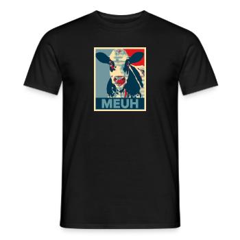 MOO - Men's T-Shirt - black - Front - AI Model Male 178 light (178cm)