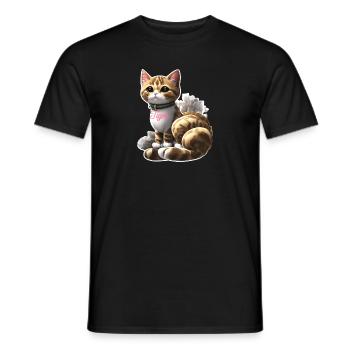 Schnurrige Weisheiten - Männer T-Shirt - Schwarz - Vorne - AI Model Male 178 light (178cm)