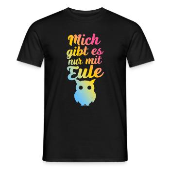 oiseau de nuit hibou hibou oiseau - T-shirt homme - noir - Devant - AI Model Male 178 light (178cm)