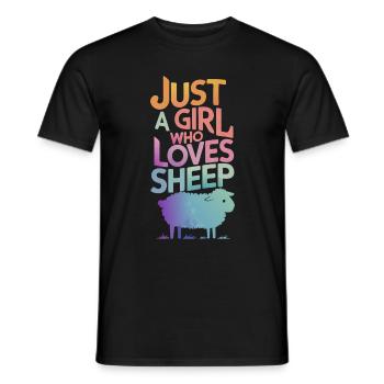 Sheep Sheep Farmer Lamb Farmer - Men's T-Shirt - black - Front - AI Model Male 178 light (178cm)