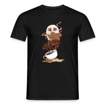 Café street art pour les fans de street art - T-shirt homme - noir - Devant - AI Model Male 178 light (178cm)