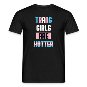 Les filles trans sont plus chaudes LGBTQ CSD Idée cadeau - T-shirt homme - noir - Devant - AI Model Male 178 light (178cm)