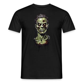 Horror Film Nacht Zombie Ghul Halloween - Männer T-Shirt - Schwarz - Vorne - AI Model Male 178 light (178cm)