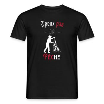 j'peux pas j'ai pêche - T-shirt homme - noir - Devant - AI Model Male 178 light (178cm)