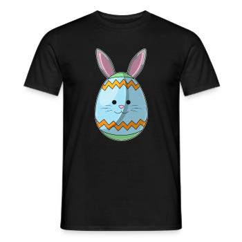 Easter Egg Easter Bunny Ears - Men's T-Shirt - black - Front - AI Model Male 178 light (178cm)