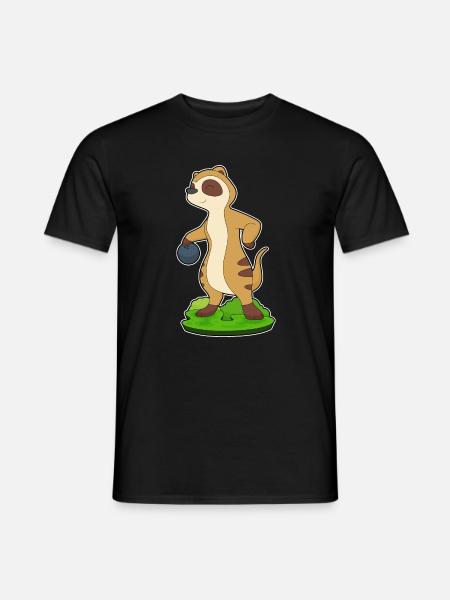 Erdmännchen Bowling Bowlingkugel - Männer T-Shirt - Schwarz