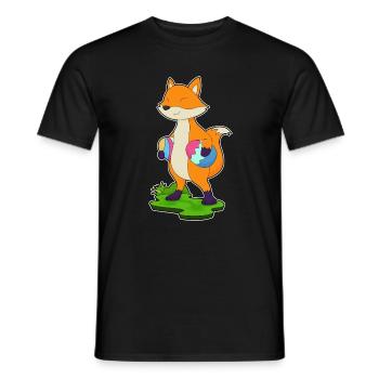 Fox Easter Easter Eggs - Men's T-Shirt - black - Front - AI Model Male 178 light (178cm)