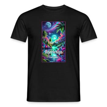 Palmiers de vacances aux Îles Cook à Parotonga - T-shirt homme - noir - Devant - AI Model Male 178 light (178cm)