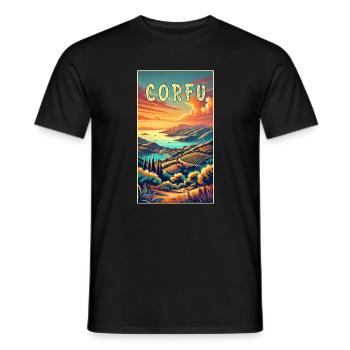 Korfu Griechenland Paradies Design - Männer T-Shirt - Schwarz - Vorne - AI Model Male 178 light (178cm)