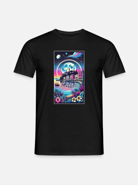 Korfu Griechenland Urlaub Design - Männer T-Shirt - Schwarz