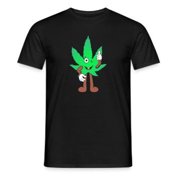 Der Bloom - Weed Cannabis Stoned Hanf Marihuana - Männer T-Shirt - Schwarz - Vorne - AI Model Male 178 light (178cm)