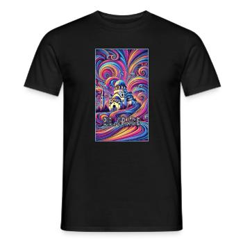 Belgrad Serbien Panorama Design - Männer T-Shirt - Schwarz - Vorne - AI Model Male 178 light (178cm)