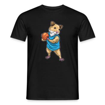 Hamster Basketteur Joueur Basketball - T-shirt homme - noir - Devant - AI Model Male 178 light (178cm)
