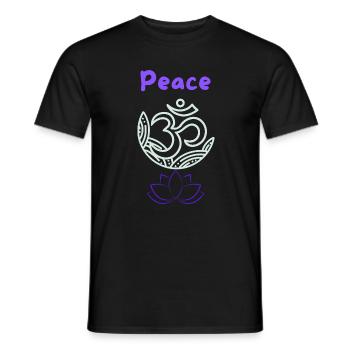 Peace - Männer T-Shirt - Schwarz - Vorne - AI Model Male 178 light (178cm)