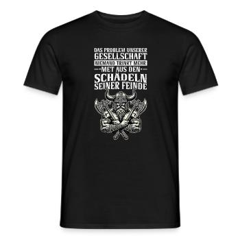 Wikinger Nordische Mythologie Götter - Männer T-Shirt - Schwarz - Vorne - AI Model Male 178 light (178cm)