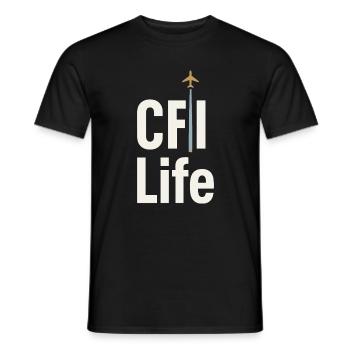 Instructeur de vol Cfi Pilote Instructeur d’aviation - T-shirt homme - noir - Devant - AI Model Male 178 light (178cm)
