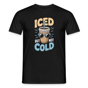 Iced But Not Cold Iced Coffee Humor Summer - Men's T-Shirt - black - Front - AI Model Male 178 light (178cm)