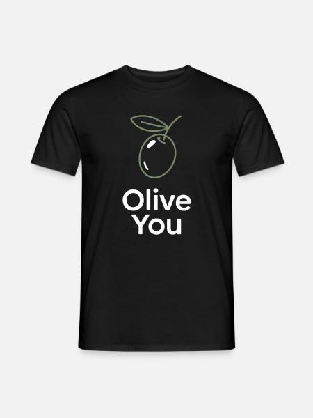 Olive You – Clean Minimal - Men's T-Shirt - black