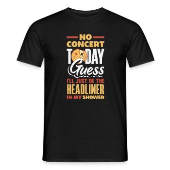 No concert today sad music - Men's T-Shirt - black - Front - AI Model Male 178 light (178cm)