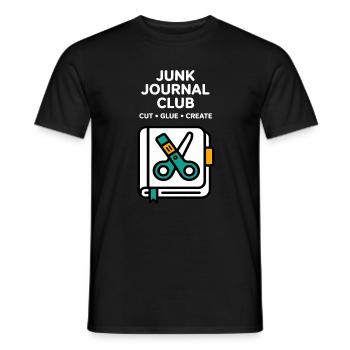 Junk Journal Club Cut Glue Create - Men's T-Shirt - black - Front - AI Model Male 178 light (178cm)