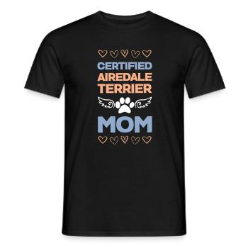 Airedale Terrier Mom - Men's T-Shirt - black - Front - AI Model Male 178 light (178cm)