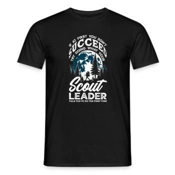 Scouting Truppführer Waldlager - Männer T-Shirt - Schwarz - Vorne - AI Model Male 178 light (178cm)