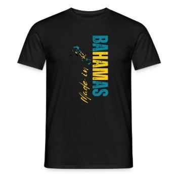 Hergestellt auf den Bahamas, geboren auf den Bahamas - Männer T-Shirt - Schwarz - Vorne - AI Model Male 178 light (178cm)