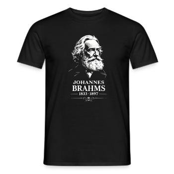 Johannes Brahms Komponist Dirigent Pianist - Männer T-Shirt - Schwarz - Vorne - AI Model Male 178 light (178cm)