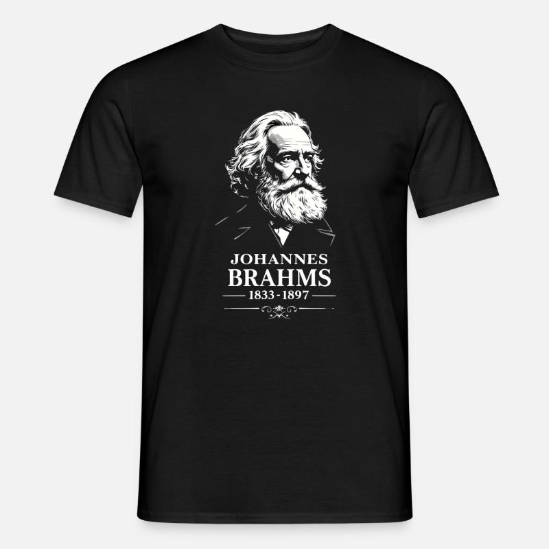 Johannes Brahms Komponist Dirigent Pianist - Männer T-Shirt - Schwarz