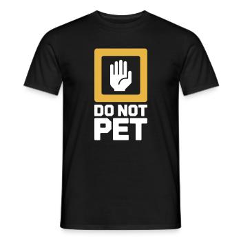 Ne caressez pas l’introverti à distance calme et antisocial - T-shirt homme - noir - Devant - AI Model Male 178 light (178cm)