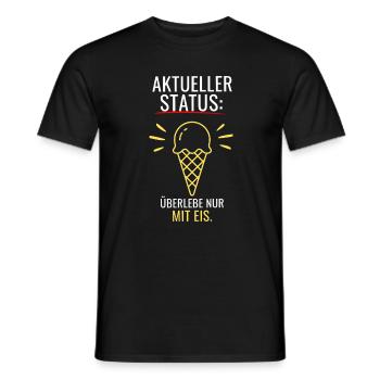 Zu warm für alles - Eis geht immer Sommer T-Shirt - Männer T-Shirt - Schwarz - Vorne - AI Model Male 178 light (178cm)