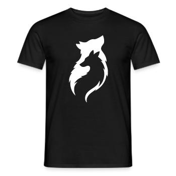 Wolf in Wolf Mystical Wilderness Art - Men's T-Shirt - black - Front - AI Model Male 178 light (178cm)