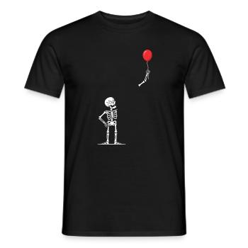 Ballon-Skelett Kunstmotiv - Männer T-Shirt - Schwarz - Vorne - AI Model Male 178 light (178cm)