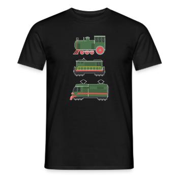Collector Train Man and Child - Men's T-Shirt - black - Front - AI Model Male 178 light (178cm)