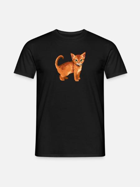 Firestar Feuerstern Rusty Sammy rote Katze Warrior - Mænd T-shirt - sort