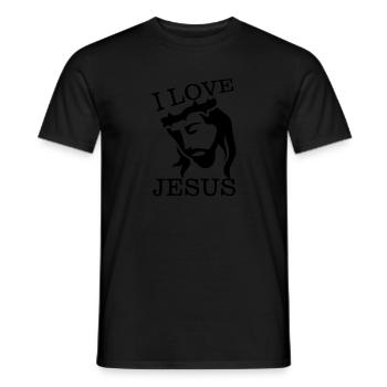 Jesus Christ God Faith - Männer T-Shirt - Schwarz - Vorne - AI Model Male 178 light (178cm)