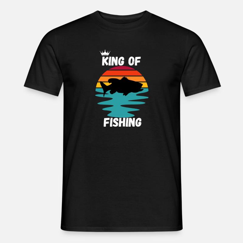 König der Fischerei - Männer T-Shirt - Schwarz