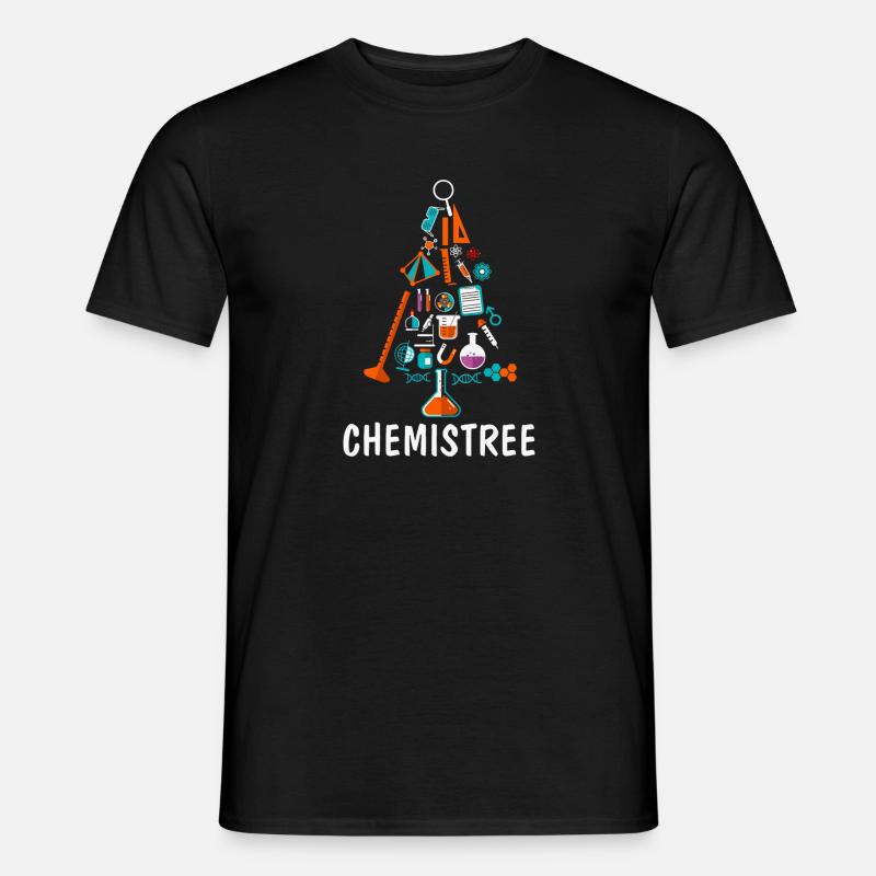 Chemistree Funny Science Kerstboom - Mænd T-shirt - sort