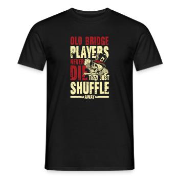 Old Bridge Players They Just Shuffle - Männer T-Shirt - Schwarz - Vorne - AI Model Male 178 light (178cm)