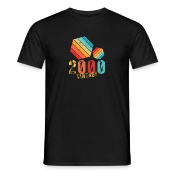Limited Edition Vintage Birthday Year 2000 - Men's T-Shirt - black - Front - AI Model Male 178 light (178cm)