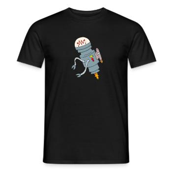 ROCKET ROBOT - Männer T-Shirt - Schwarz - Vorne - AI Model Male 178 light (178cm)