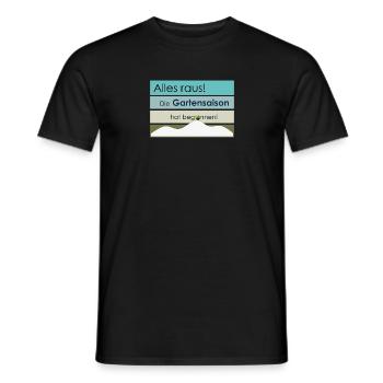 Die Gartensaison hat begonnen! - Männer T-Shirt - Schwarz - Vorne - AI Model Male 178 light (178cm)