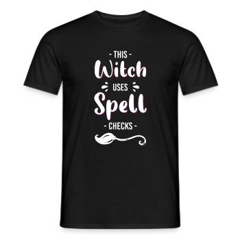 Witches' broom magic Walpurgis Night - Men's T-Shirt - black - Front - AI Model Male 178 light (178cm)